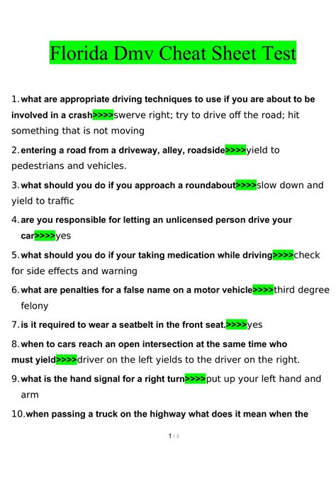 how hard is the permit test in fl|dmv cheat sheet 2024 florida.